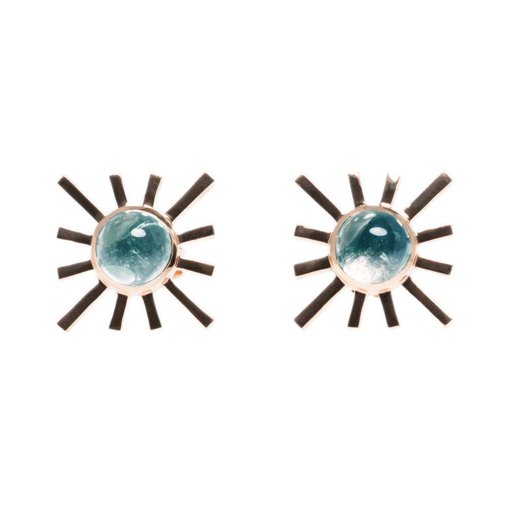 Amaya Jones Blue Tourmaline Single Sun Earring