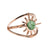 Green Tourmaline Double Band Sun Ring