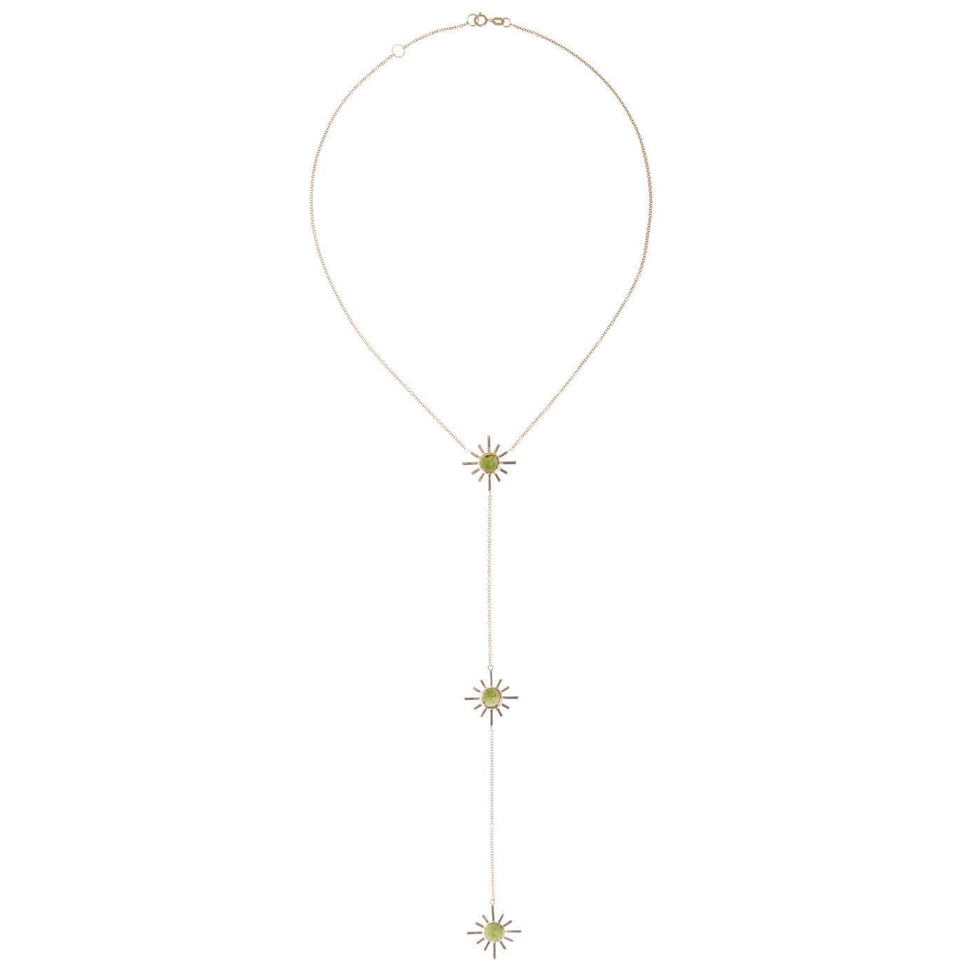 Green Tourmaline and Pave Diamond Reversible Necklace