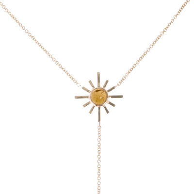 Yellow Tourmaline and Pave Diamond Reversible Necklace