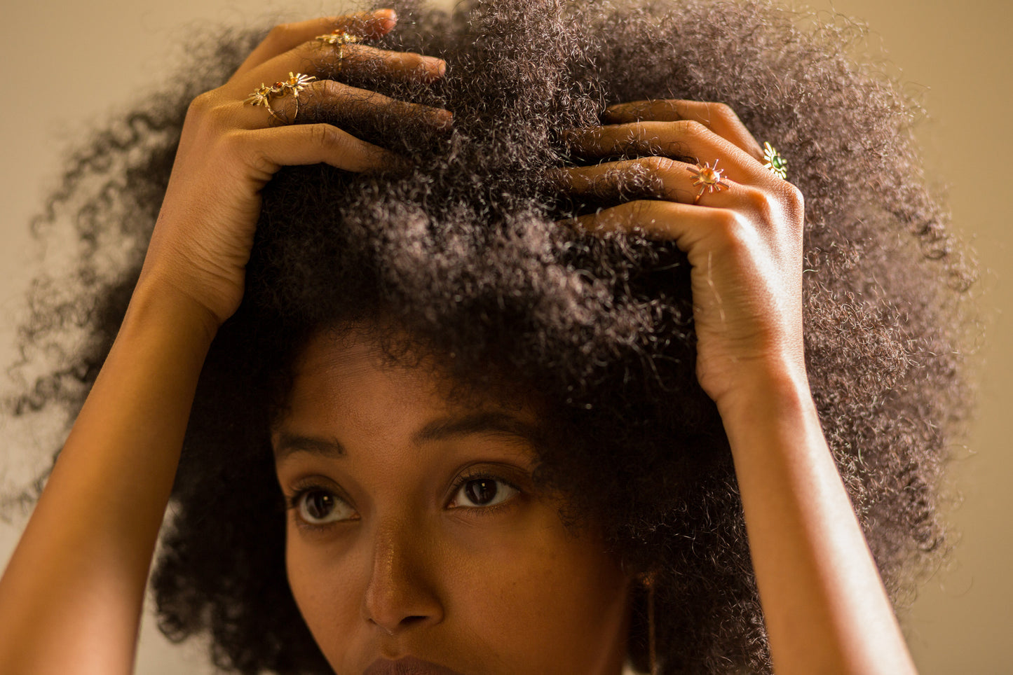 Pink Tourmaline Triple Sun Ring