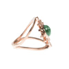 Amaya Jones Green Tourmaline Double Band Sun Ring