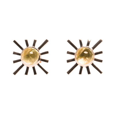 Yellow Tourmaline Single Sun Earring