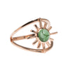 Amaya Jones Green Tourmaline Double Band Sun Ring