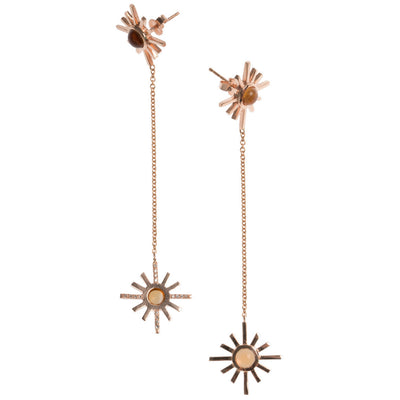 Yellow Tourmaline and Pave Diamond Reversible Earring