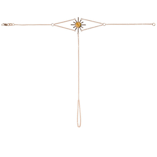 Yellow Tourmaline Sun Hand Chain