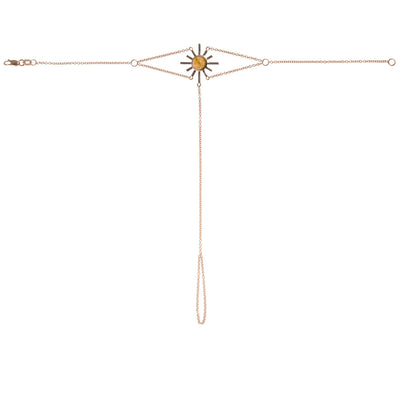 Yellow Tourmaline Sun Hand Chain