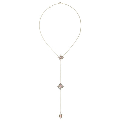 Pink Tourmaline and Pave Diamond Reversible Necklace