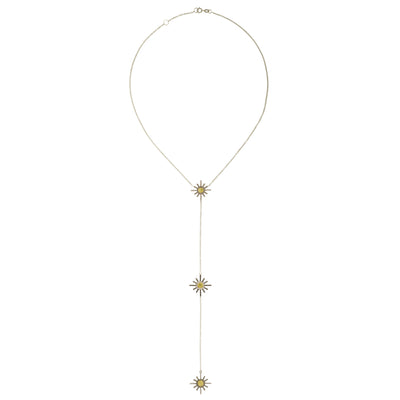 Yellow Tourmaline and Pave Diamond Reversible Necklace