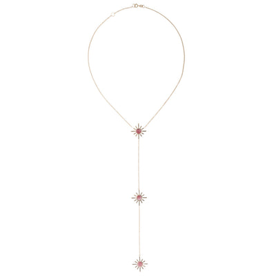 Pink Tourmaline and Pave Diamond Reversible Necklace