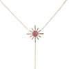 Pink Tourmaline and Pave Diamond Reversible Necklace