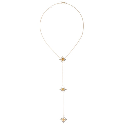 Yellow Tourmaline and Pave Diamond Reversible Necklace