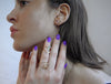 Pink Tourmaline Single Sun Earring