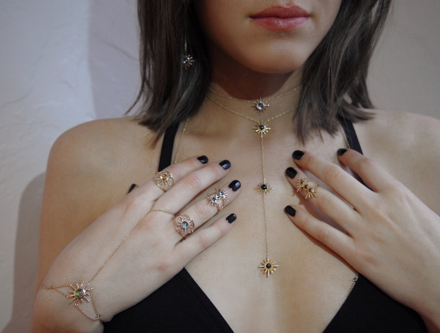 Green Tourmaline Sun Choker