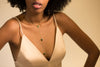 Amaya Jones Blue Tourmaline and Pave Diamond Triple Sun Necklace