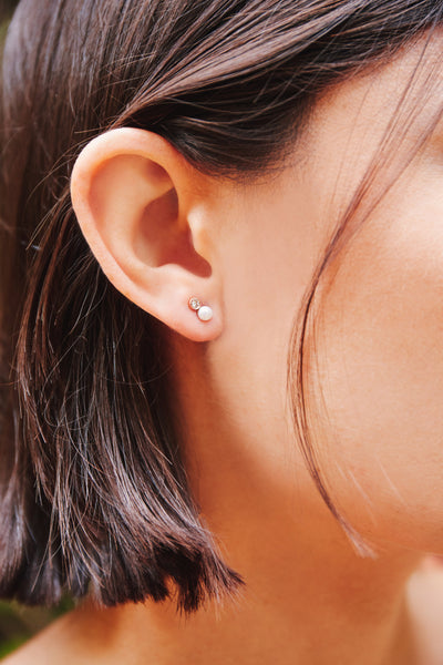 moon and star stud