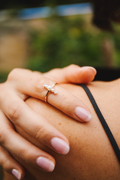 moon and star ring Amaya Jones